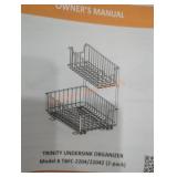 Sliding under sink organizer