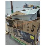 Skid of 3 porcelain 60" bath tubs