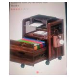 Bestier  Rolling File Cabinet with Open Shelves