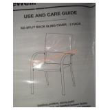 StyleWell Green Outdoor Sling Chairs, 2pk