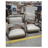 2 outdoor wicker chairs