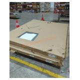 Skid of dining table and tubwall panels kit white