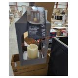 14" metal lantern with led candle