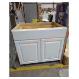 36" x 25" x 35" white cabinet base
