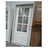34" x 80" exterior door left hand inswing