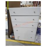 31.5" X 16.5" x 48" white 5 drawer dresser
