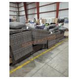 13 PC outside gray wicker furniture