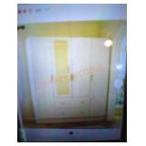 Brown armoire cabinet 63" W