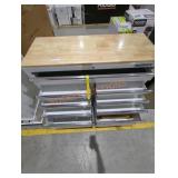 Husky tool box white with wood top