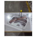 Glacier Bay 25" single bowl top mount sink