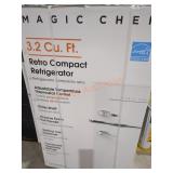 Magic Chef 3.2Cu. Ft. Retro Compact Refrigerator