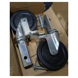 Set of 2 Heavy-Duty Casters w/ Interlocking Wheels