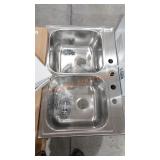 Elkay Drop im Double Bowl Sink w/ Faucet