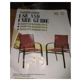 Outdoor Patio Dining Chairs Set of 2 in Blue