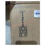 Hanging round wooden light