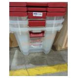 3 Husky 25 gallon totes with lids