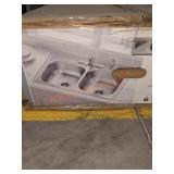 Glacier Bay 33" Drop-In Kitchen Sink with Faucet