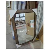 Mirror with wooden frame