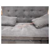 Velvet Sofa Bed w/ 2 Matching Pillow & a Back Rest