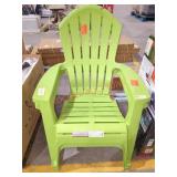 2 RealComfort Lime Plastic Adirondack Chairs