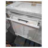 double bowl vanity marble top damaged 60 W 21 D