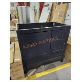 36" x 21.5" x 34" blue vanity base