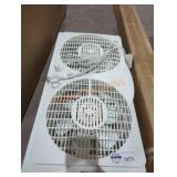 Window double fan white
