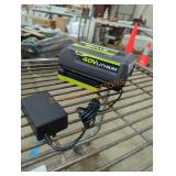 Ryobi 40v 4 ah battery and charger