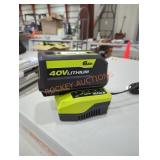 Ryobi 40v 6 ah battery and charger