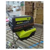 Ryobi 40v 6 ah battery and charger