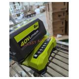 Ryobi 40v 6 ah battery and charger