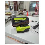Ryobi 40v 6 ah battery and charger