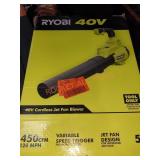 RYOBI 40v Jet Fan Blower, Tool Only