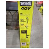 RYOBI 40v 15" String Trimmer Kit