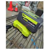 Ryobi 40v 6 ah battery and charger