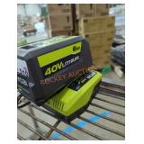 Ryobi 40v 6 ah battery and charger