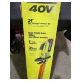 RYOBI 40v 24" Hedge Trimmer Kit