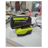 Ryobi 40v 6 ah battery and charger