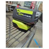 Ryobi 40v 6 ah battery and charger