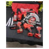 Milwaukee M18 4 Tool Combo Kit Missing Battery
