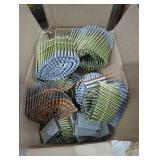 Box Lot of Assorted Screws + Staples