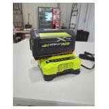 Ryobi 40v 6 ah battery and charger