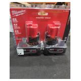 2 Milwaukee M12 3 ah batteries