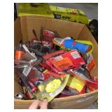 Box Lot of Miscellaneous Tools, Milwaukee, Ryobi