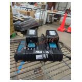 2 Makita 18v 5 ah batteries and charger