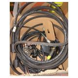 Box Lot of Miscellaneous Tools, Hoses