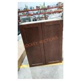 Brown 3 shelf Cabinet 30"H x 24"L x 13"W