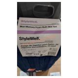 Stylewell Blue Memory Foam Bath Mat Set