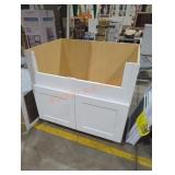 36" x 24" x 35" white cabinet base