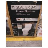 Glacier Bay 1pc High Efficiency Elongated Toilet